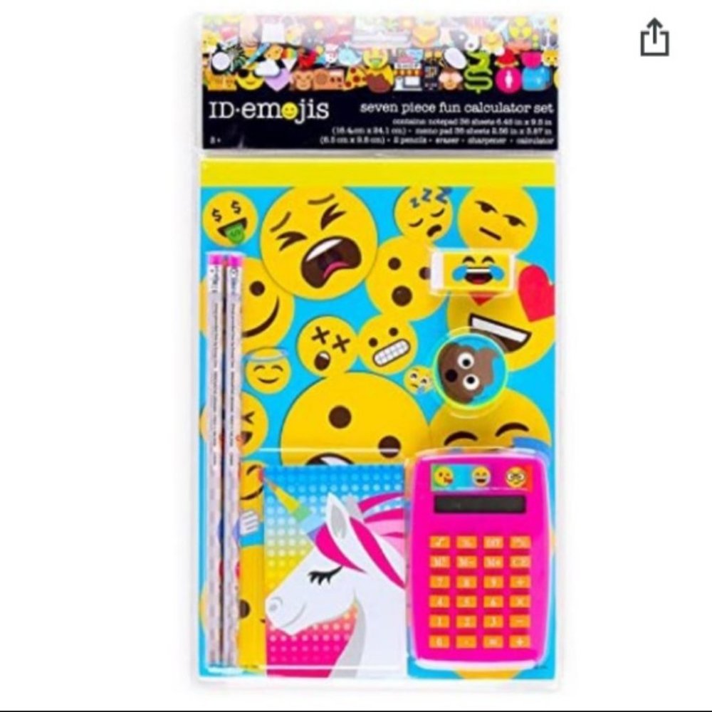😛ID•EMOJIS🤪SEVEN PIECE FUN CALCULATOR SET😛